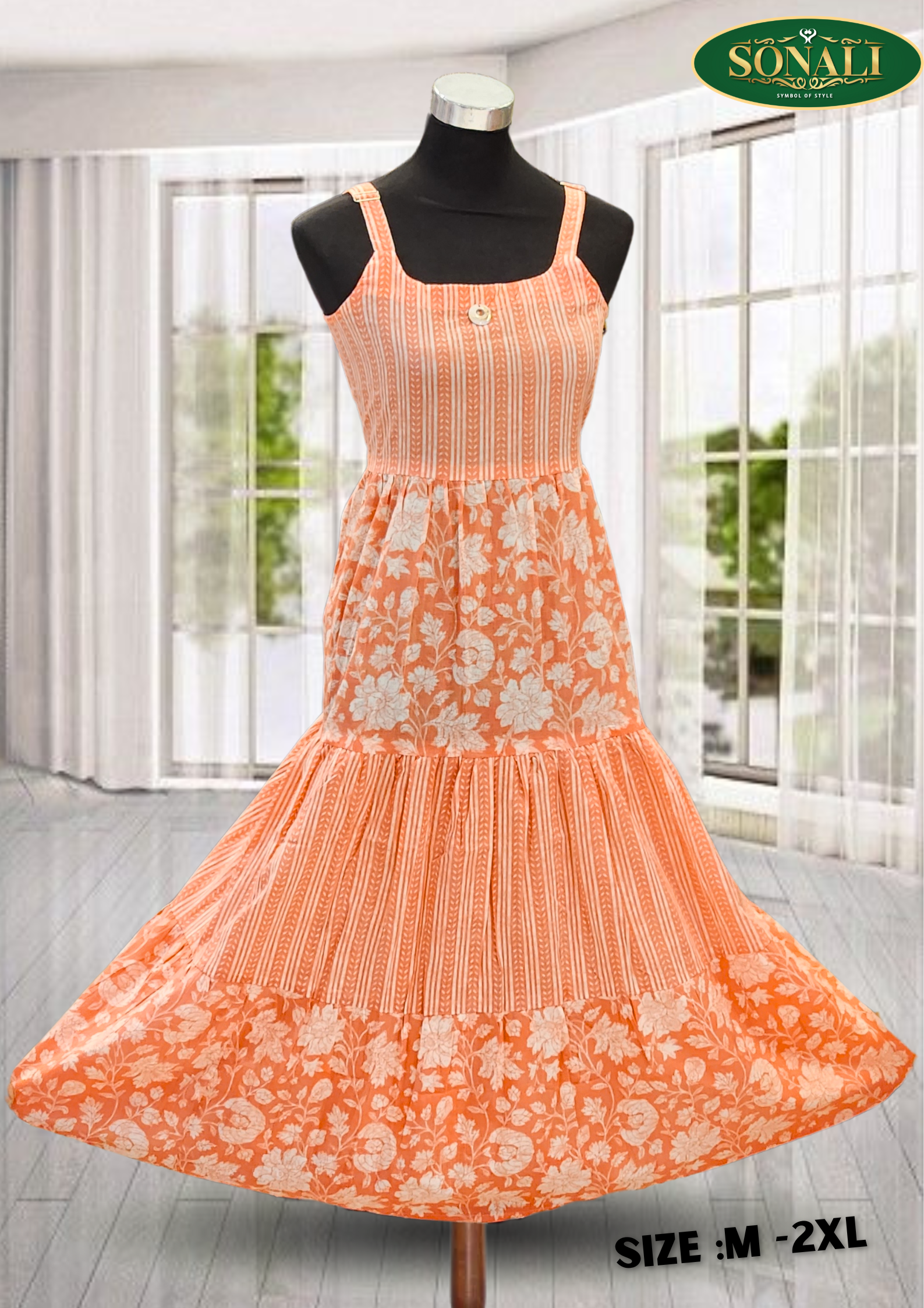 Sonali Premier Quality Women's Floral Print Maxi Dresses