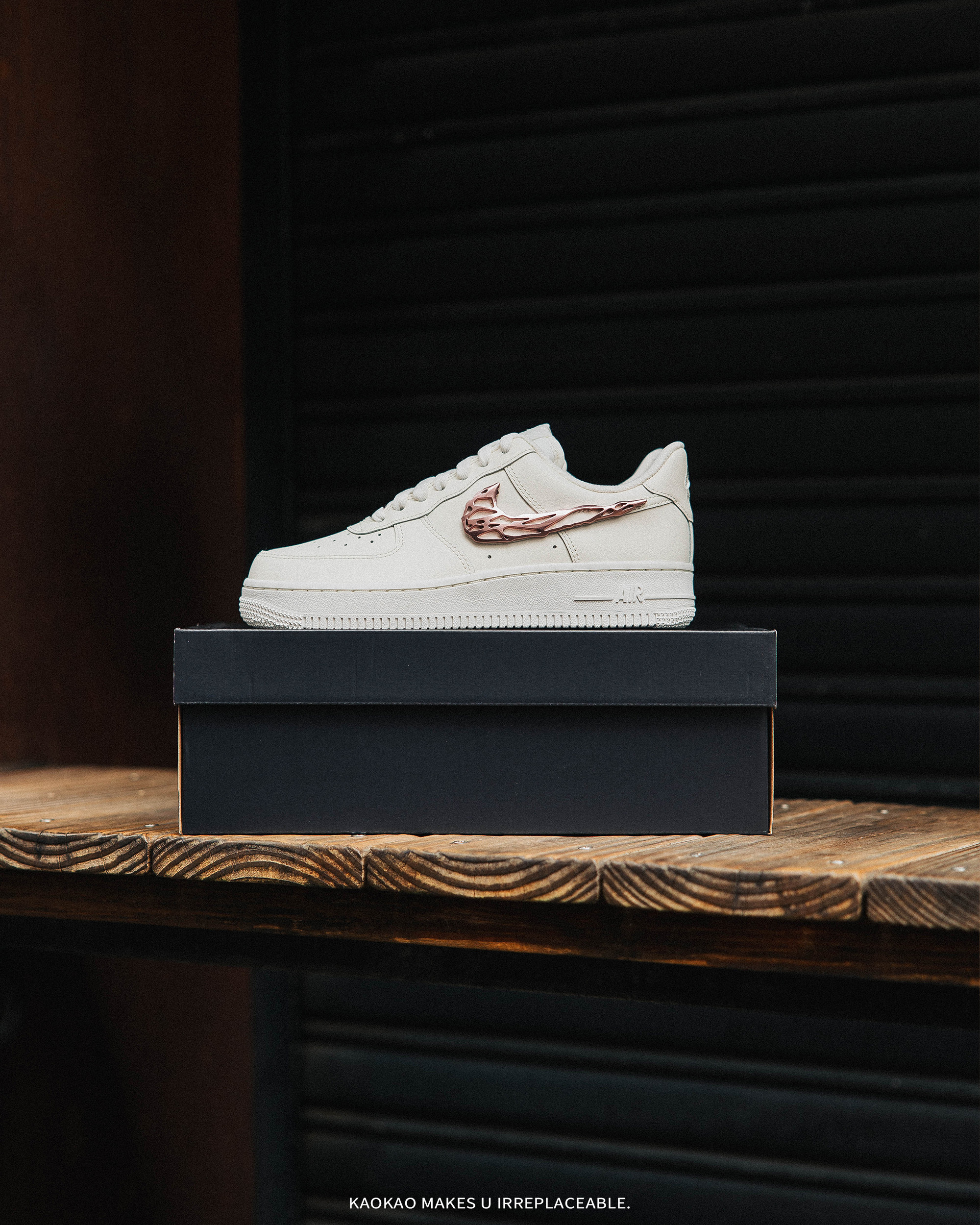 女款 NIKE Wmns Air Force 1 07 LX 女鞋 AF1 玫瑰金 液態銀【IF1686-161】