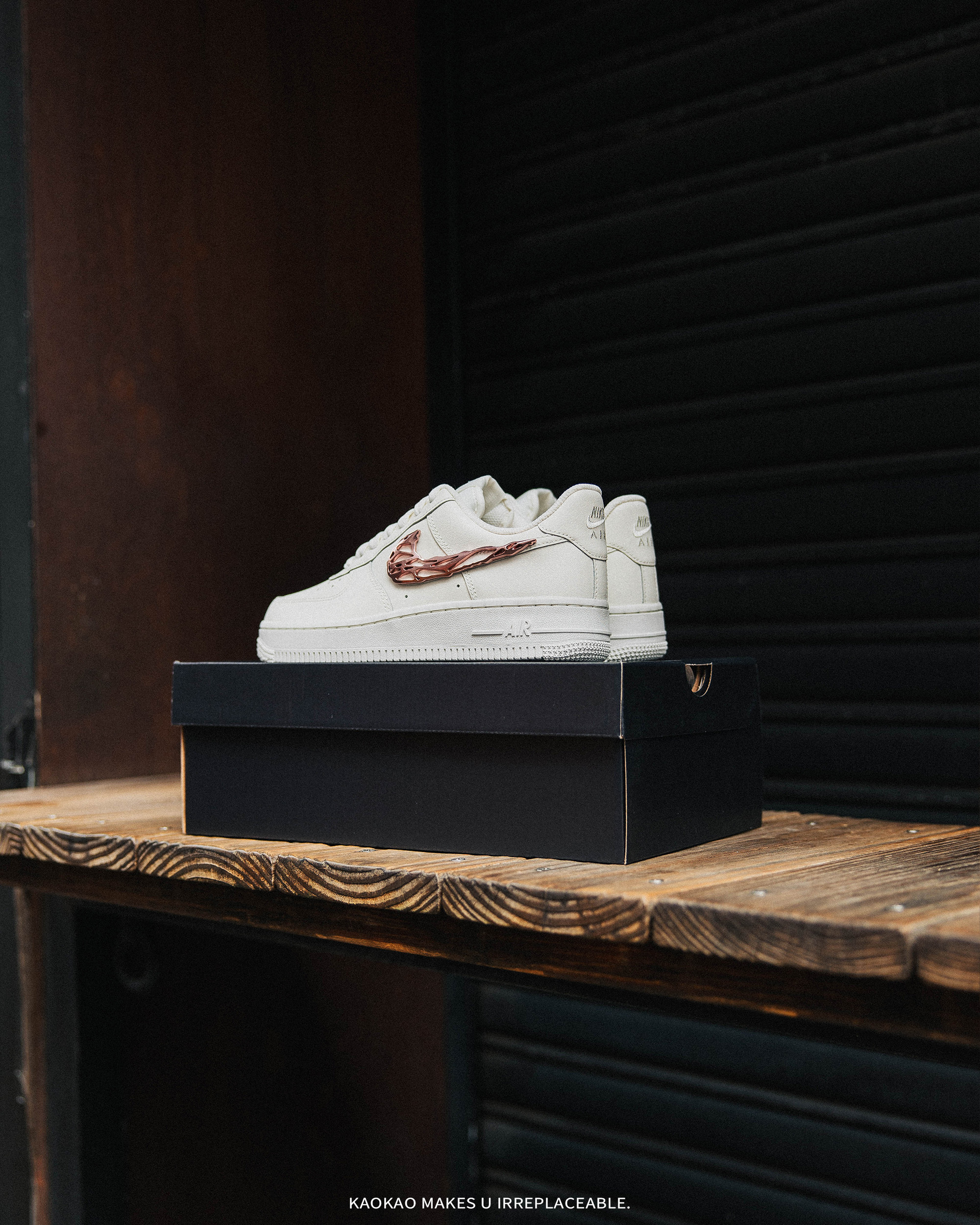 女款 NIKE Wmns Air Force 1 07 LX 女鞋 AF1 玫瑰金 液態銀【IF1686-161】