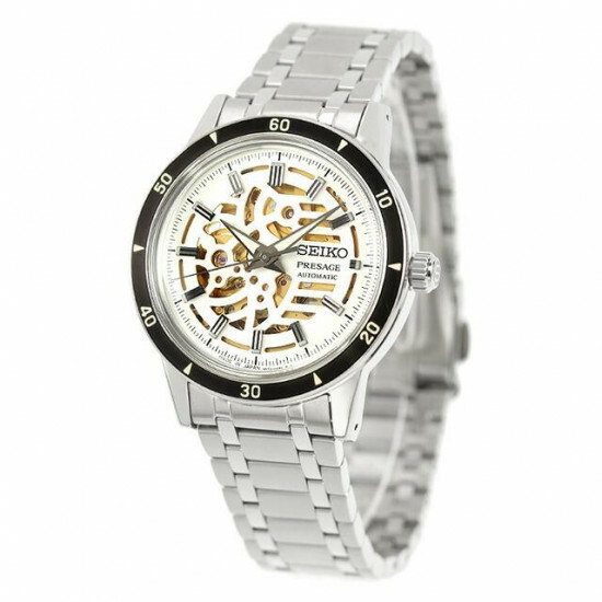 日本製造 Seiko Presage SARY255 不銹鋼錶帶/ SARY257 ( SSA461 )真皮錶帶 Style60’s Skeleton Dial Watch 自動機械鏤空男士手錶