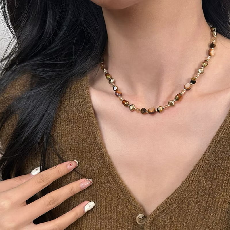 Maillard虎眼金石水晶高級串珠項鍊