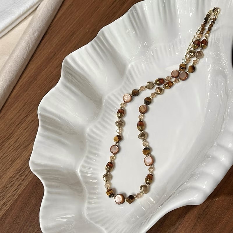 Maillard虎眼金石水晶高級串珠項鍊