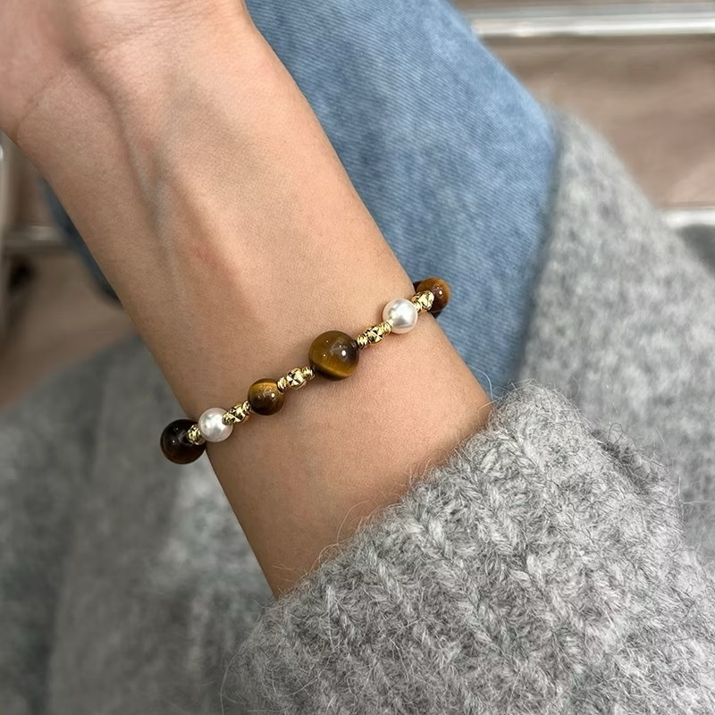Maillard虎眼石珍珠手鏈