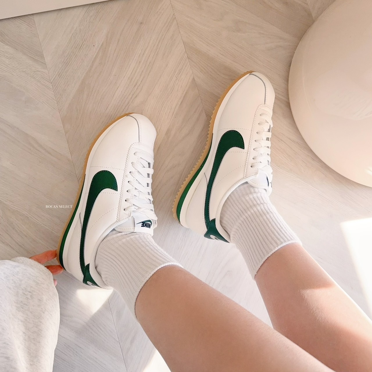 Nike CORTEZ 米白綠勾 阿甘鞋（DN1791-110）