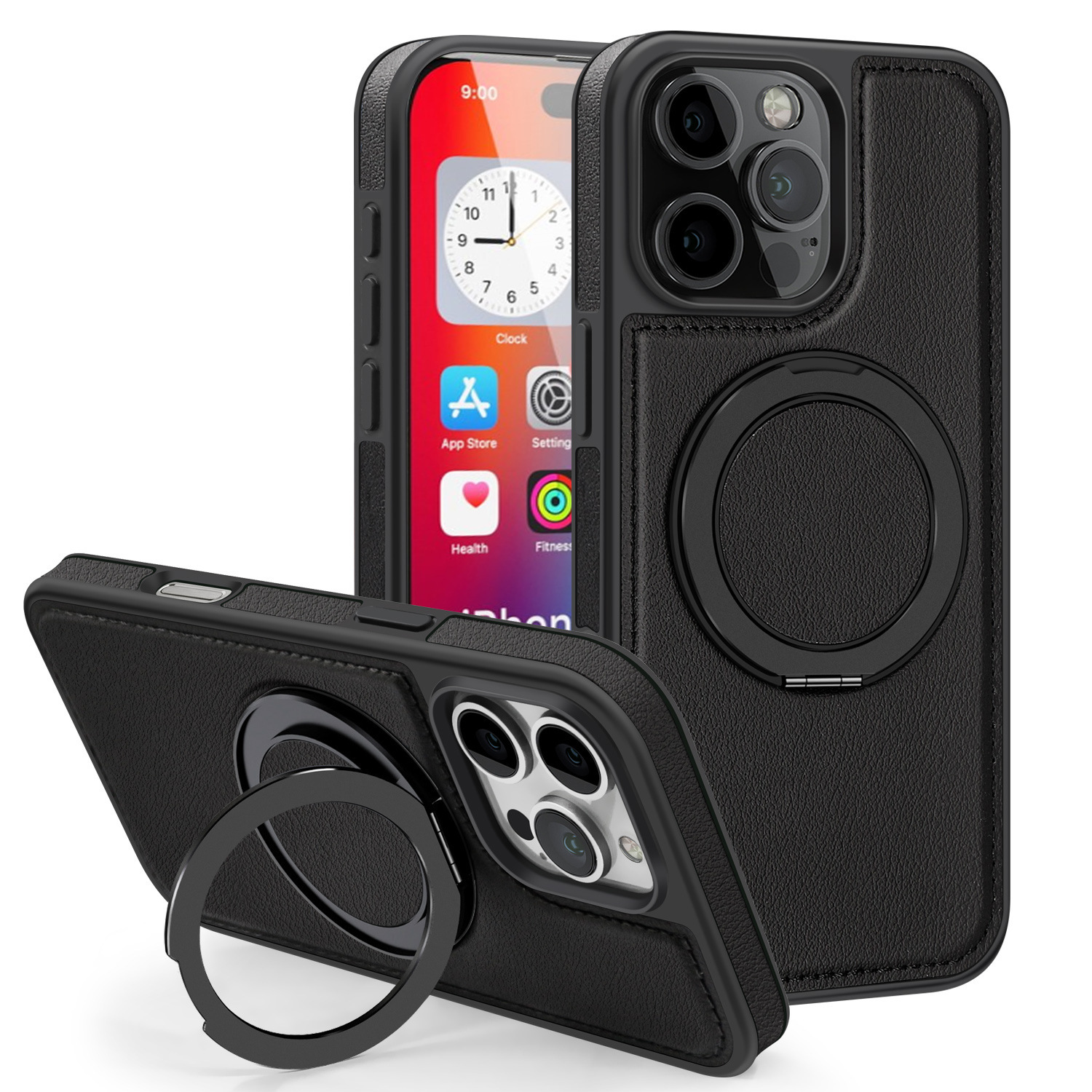 XPRO - Mag Stand Leather - iPhone 16 Pro Max Case 防撞磁吸旋轉支架皮紋手機保護殼