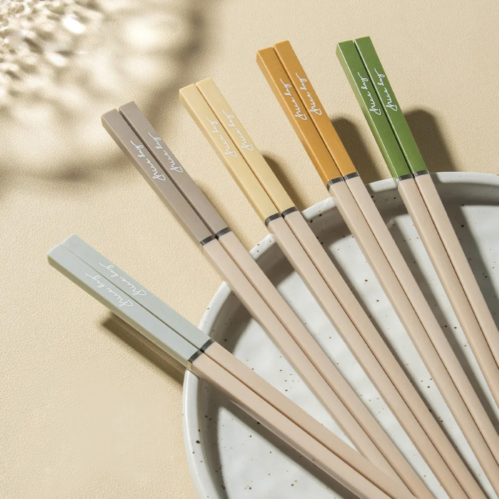 元氣熊 輕奢風莫藍迪色合金筷/5雙入