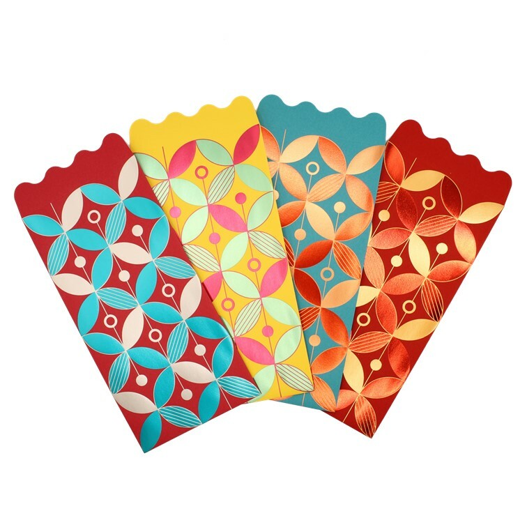 花開富貴 燙金紅包袋