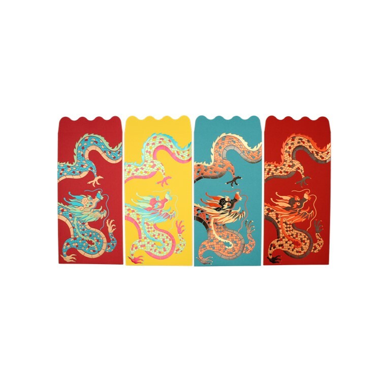 龍鳳呈祥  燙金紅包袋