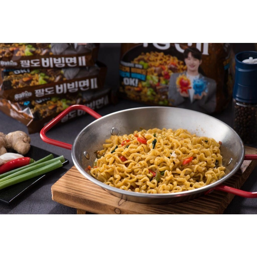 現貨 Paldo 韓國 八道 乾拌麵II 火麵 冷拌麵 海鮮醬燒口味 內附 邊佑錫小卡 4包入