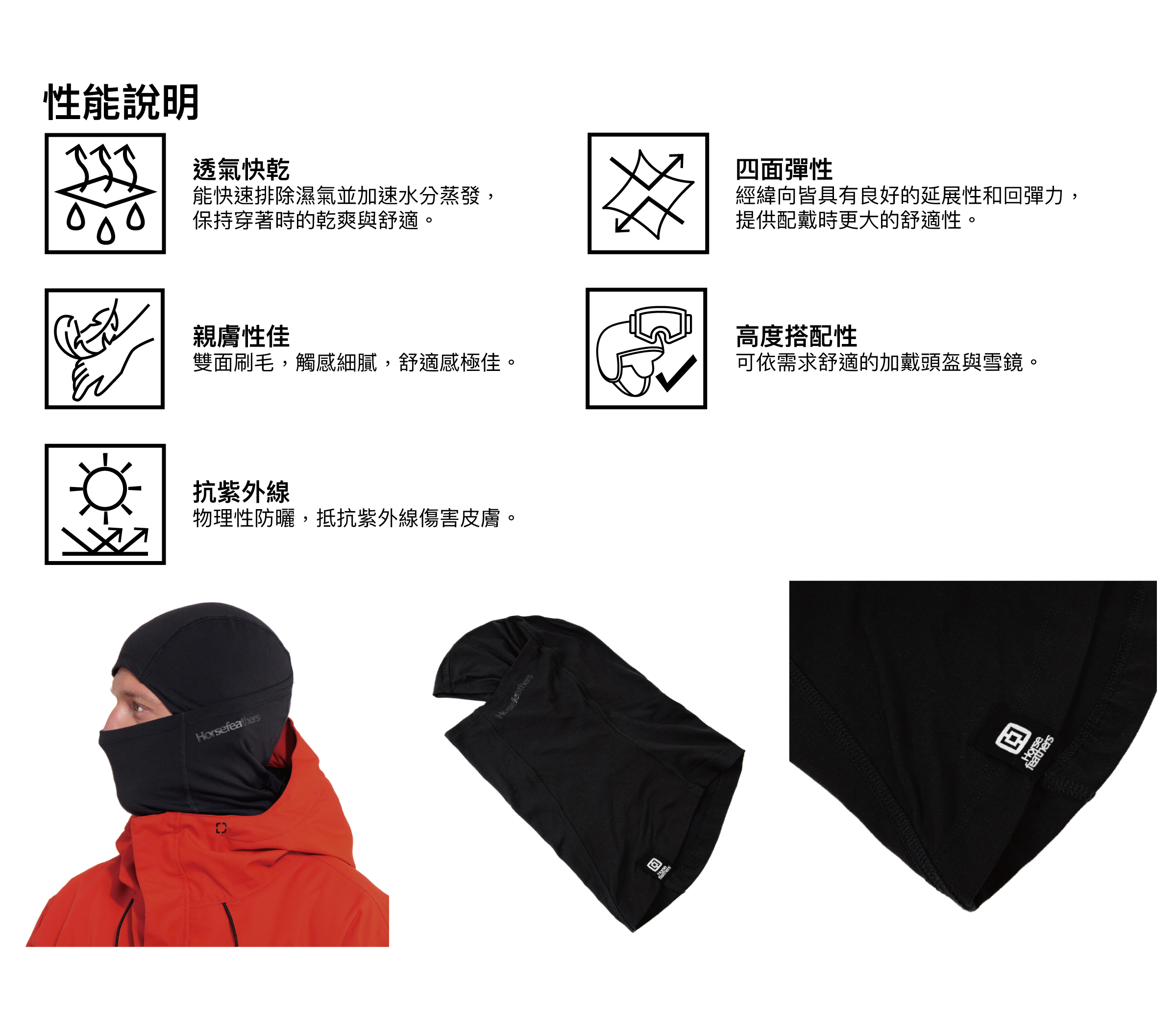 TUNDRA-UNDER-HELMET-FACE-MASK-男款滑雪面罩-性能介紹