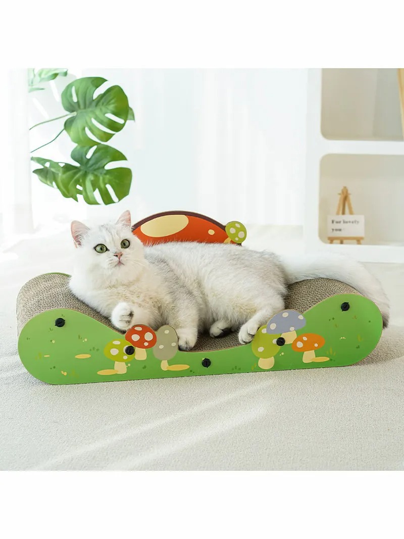 喵仙兒-蘑菇谷造型 兔寶寶瓦楞紙 貓抓板