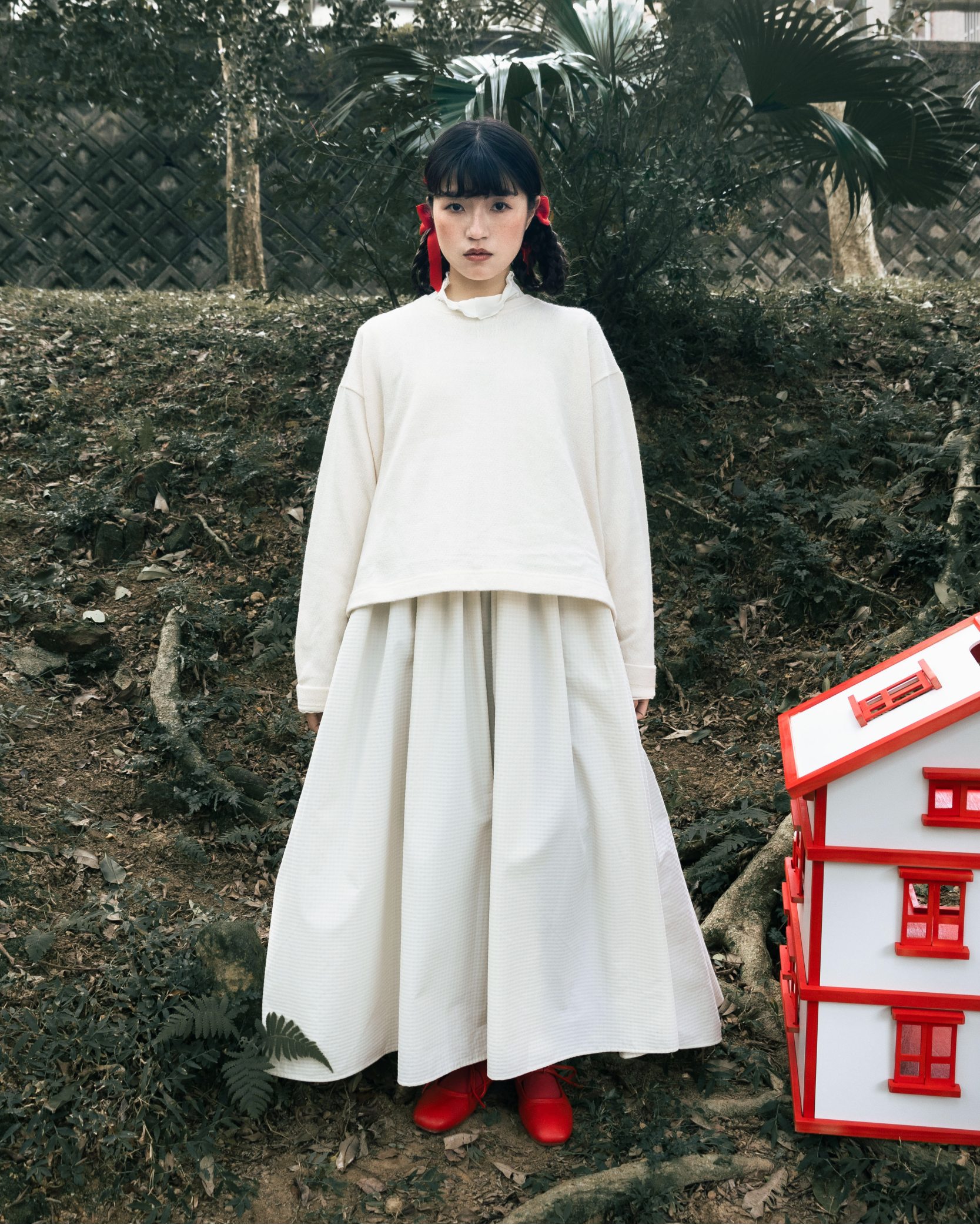 【 Kiki.co made 】crewneck wool sweater - ivory