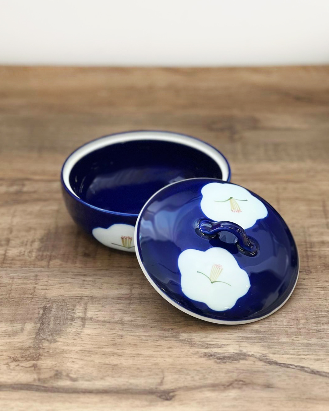 有田燒陶瓷蓋物碗藍色| moli store 日本陶瓷碗具