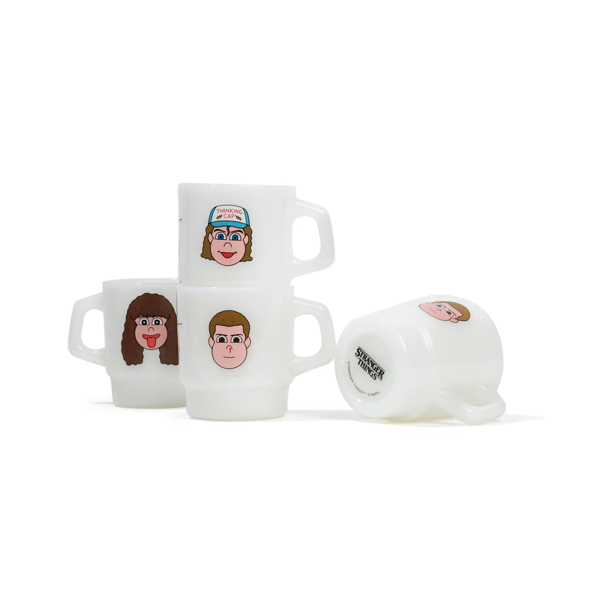 【車庫服飾】FILTER017® X Stranger Things X Jun Oson Milk Glass Mug / 艾迪與達斯汀 / 伊萊雯與麥克絲 復古牛奶杯