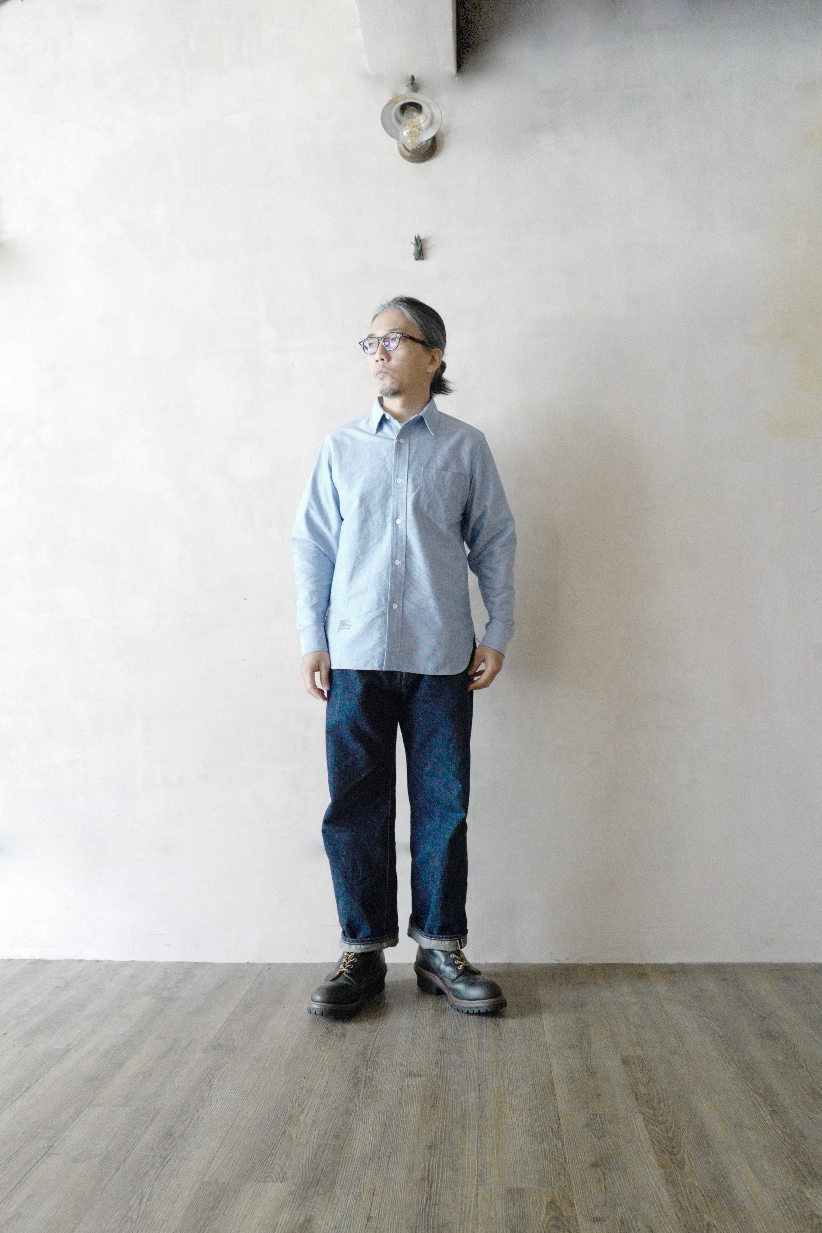 HOUSTON U.S.AIRFORCE OXFORD SHIRT / BLUE