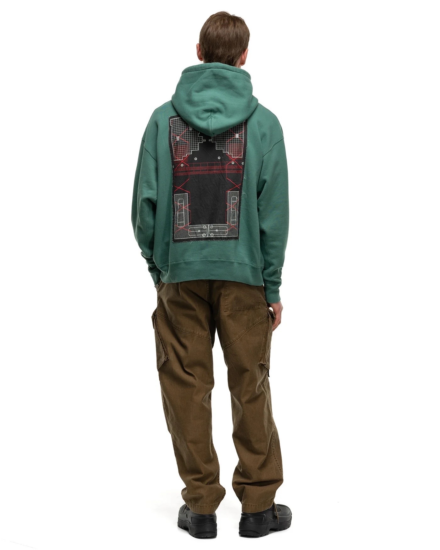 CAV EMPT Washed District Patch Heavy Hoody Green