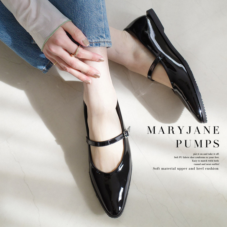 低調細帶瑪莉珍平底鞋 【CX3040】