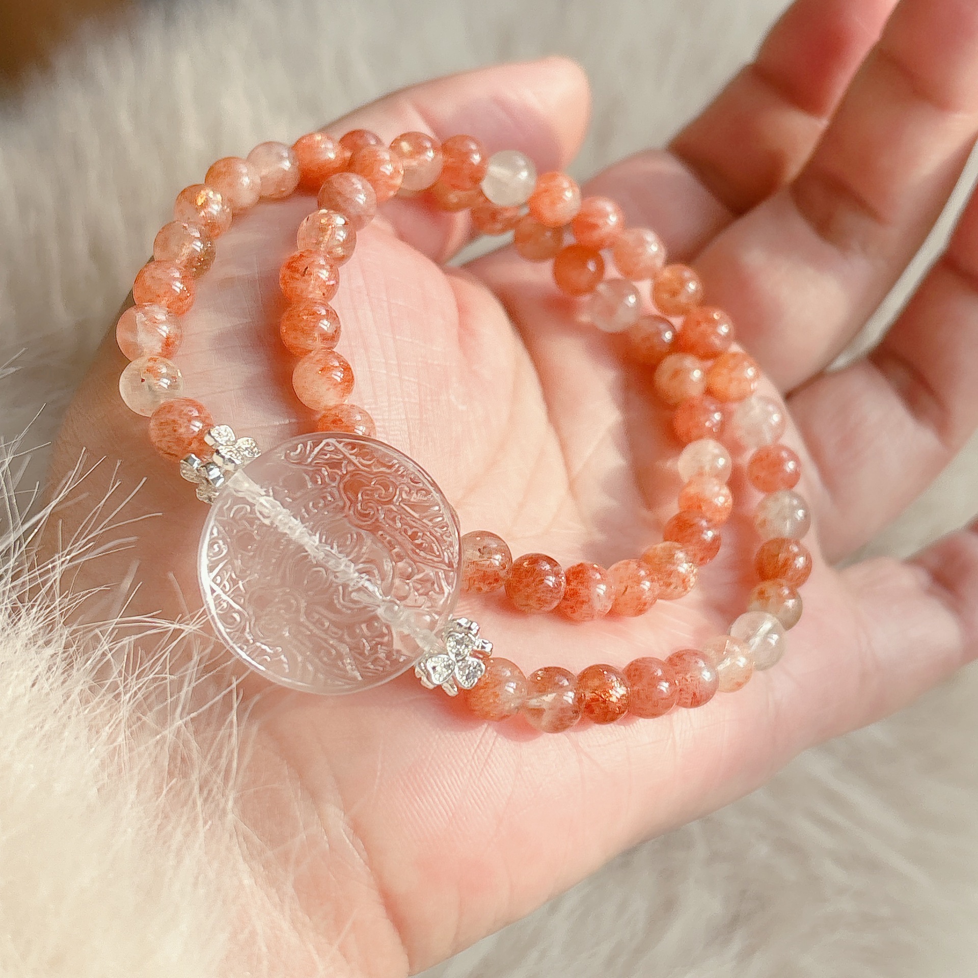 【狐仙】阿魯沙綠柱石x太陽石x白水晶超強財神扎基拉姆