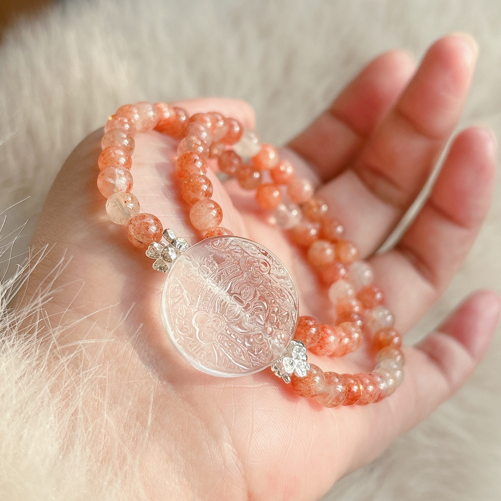 SIO Crystal希奧水晶【阿魯沙綠柱石x太陽石x白水晶】超強財神扎 SIO Crystal希奧水晶【阿魯沙綠柱石x太陽石x白水晶】超強財神扎