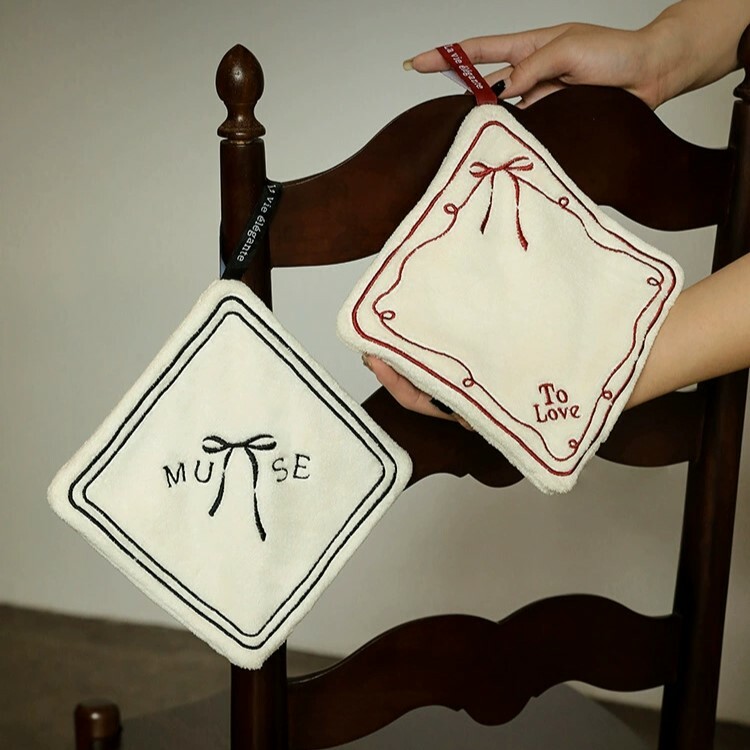 《5571》優雅法式蝴蝶結擦手巾