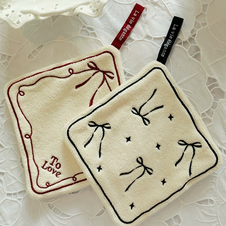 《5571》優雅法式蝴蝶結擦手巾