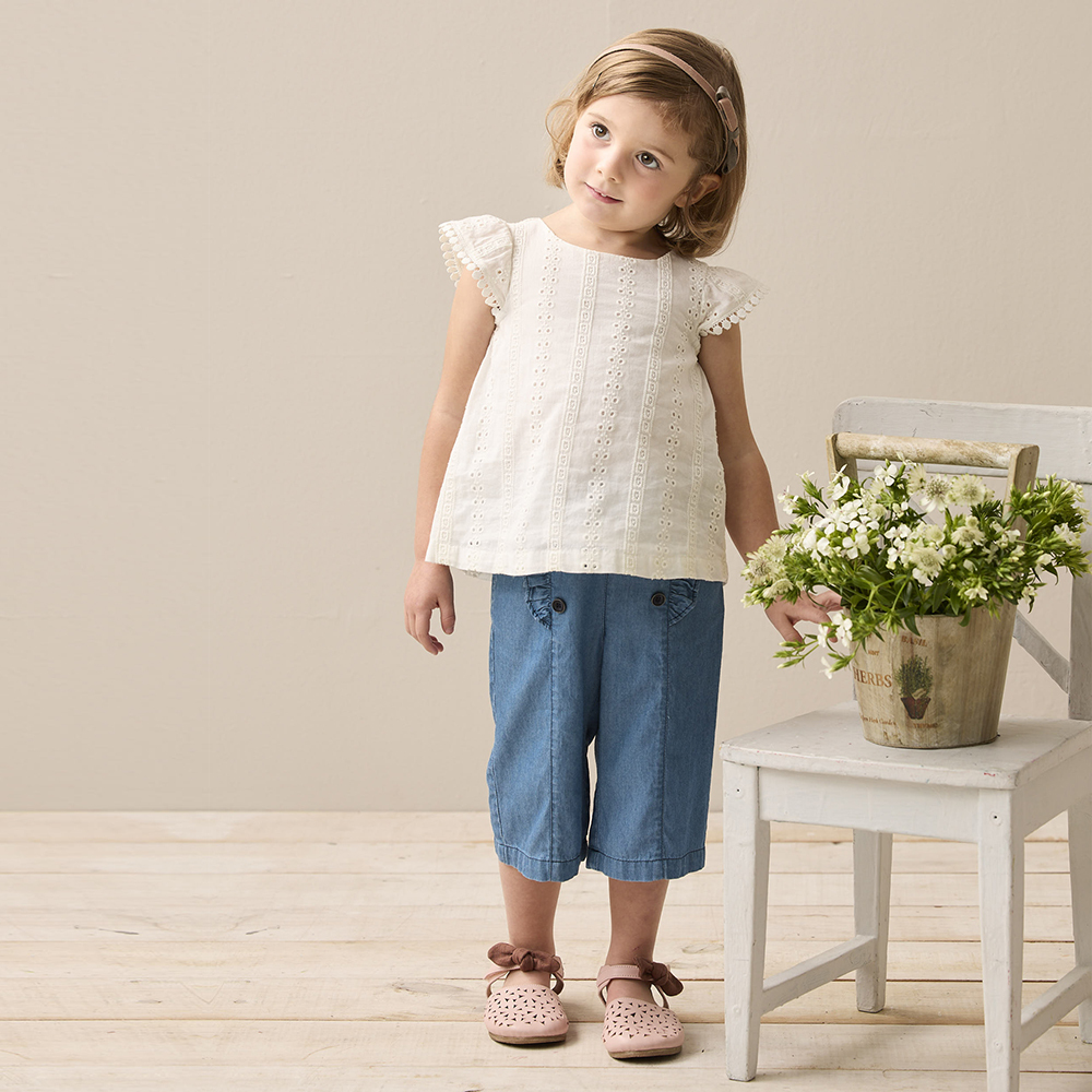 PIPPY舒適天絲八分牛仔長褲 藍