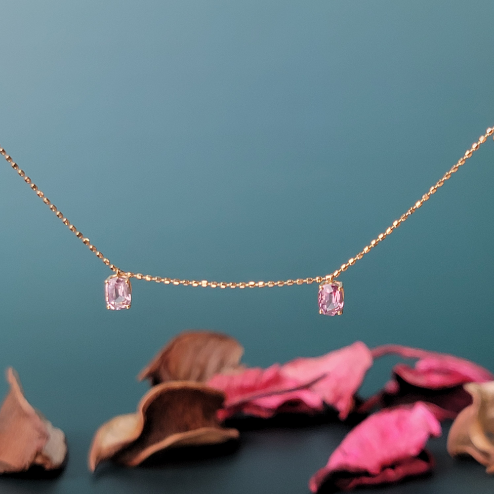 【me.luxe】K18六立方紫尖晶石項鍊