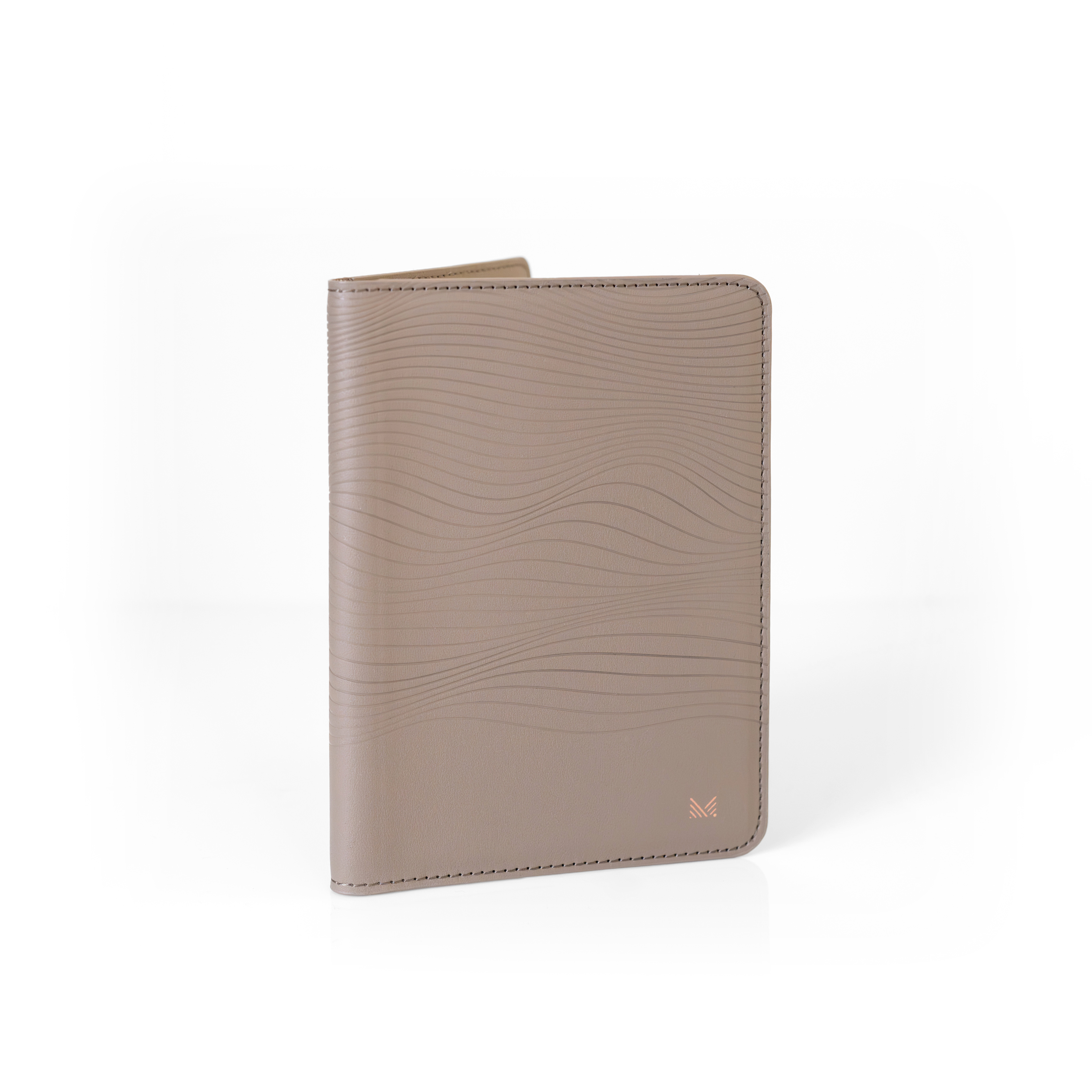 LUCID Refined | Biodegradable Leather Slim Passport Holder (with RFID) - Elephant Grey