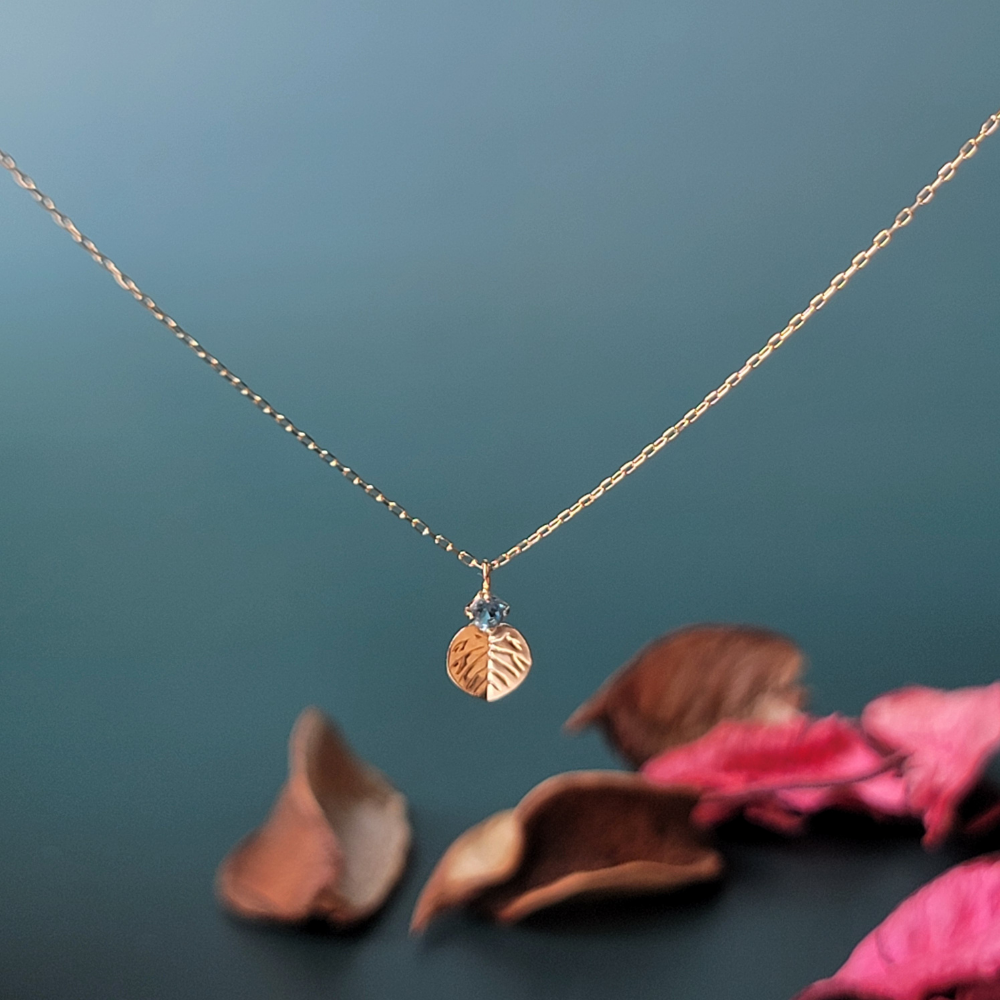 【me.luxe】K10朝露藍色拓帕石項鍊