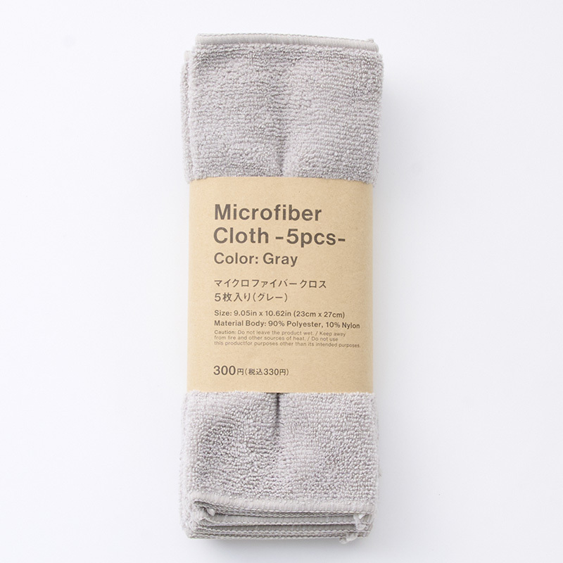 SP 超細纖維抹布/灰 23x27cm 5入
