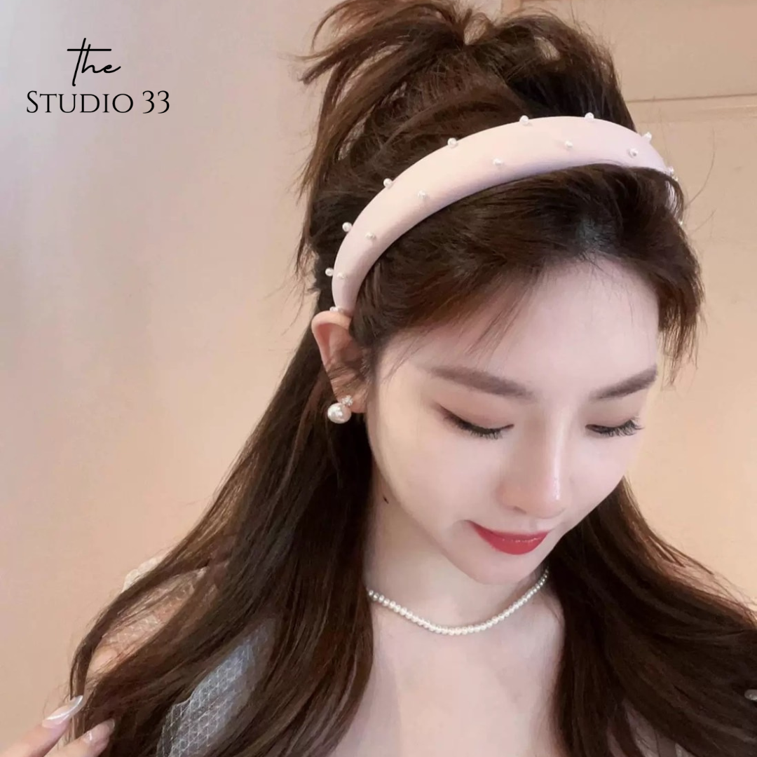 氣質寬版珍珠髮箍(特價)