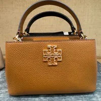 [S] TORY BURCH BRITTEN MICRO SATCHEL,MOOSE, 145357-909, 145357-909 (STB645)