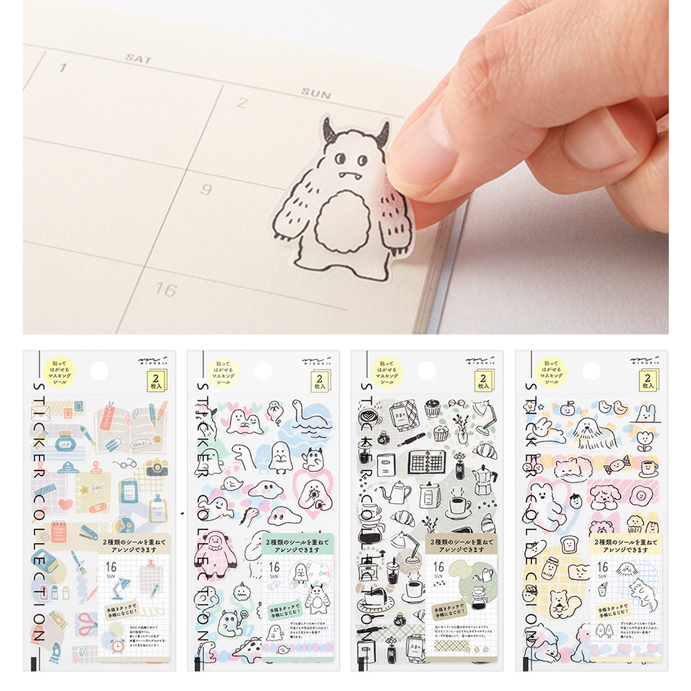 MIDORI 手帳專用貼紙 2枚入｜MIDORI / JAPAN