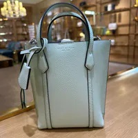 [S] TORY BURCH MINI PERRY N/S TOTE,MEADOW MIST, 142616-402 (STB647)