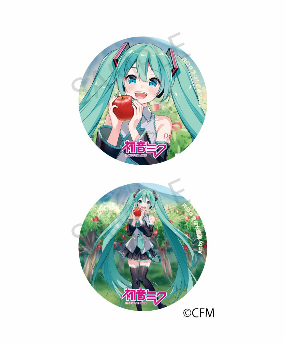 預購-「初音未來×弘前蘋果」 徽章 Art by 朝顔みのる 系列【日本進口精品】