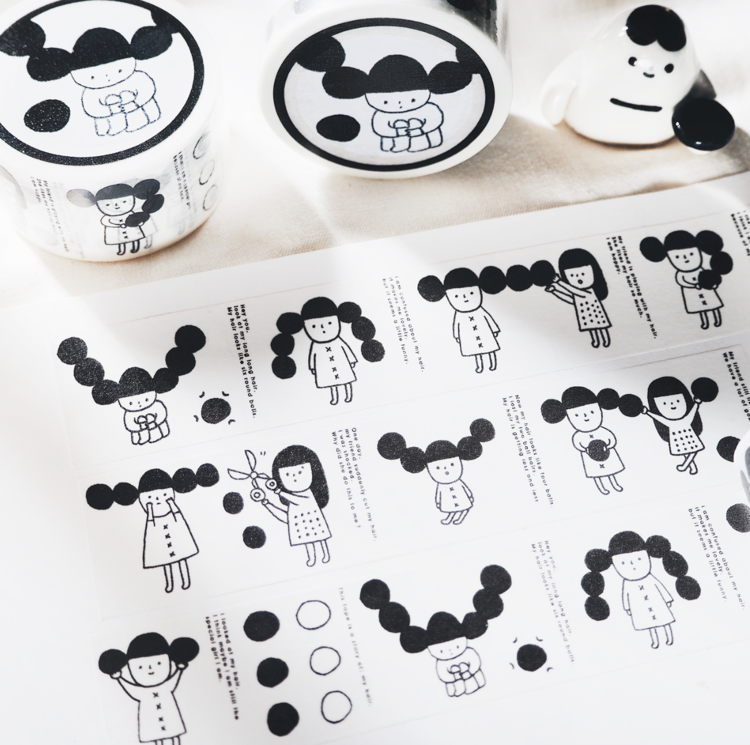 右手超人｜紙膠帶｜Hair story