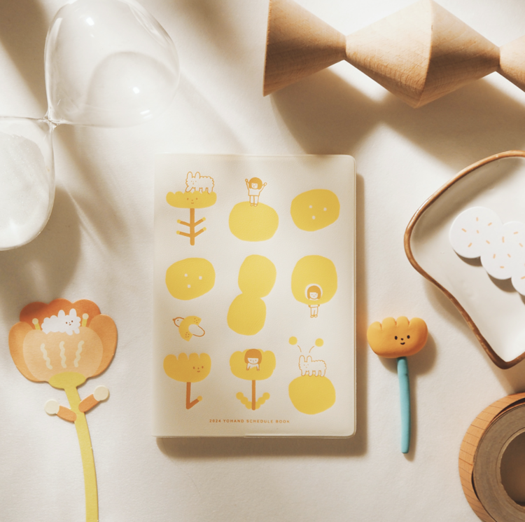 右手超人｜超淺色格子本｜小｜檸檬圈圈