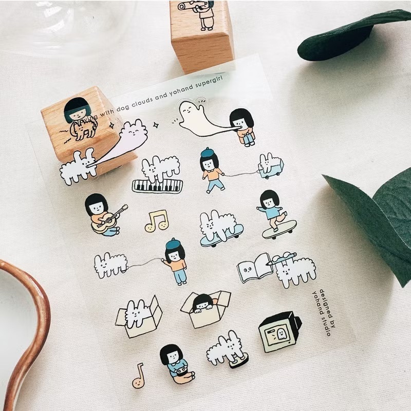 右手超人｜透明割型小貼紙｜理想生活