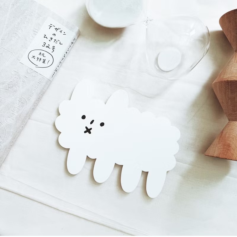 右手超人｜大大厚厚割型卡片｜普通狗狗雲