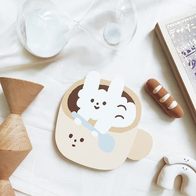 右手超人｜大大厚厚割型卡片｜咖啡