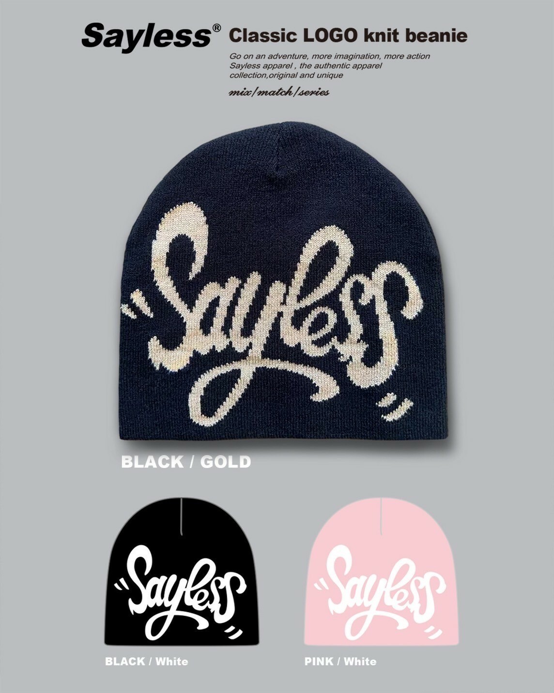 SAYLESS LOGO Beanie 針織毛帽 短毛帽