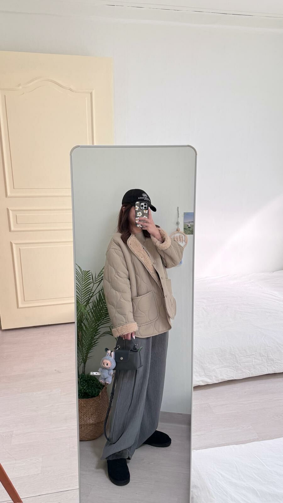 直紋綁繩長闊褲