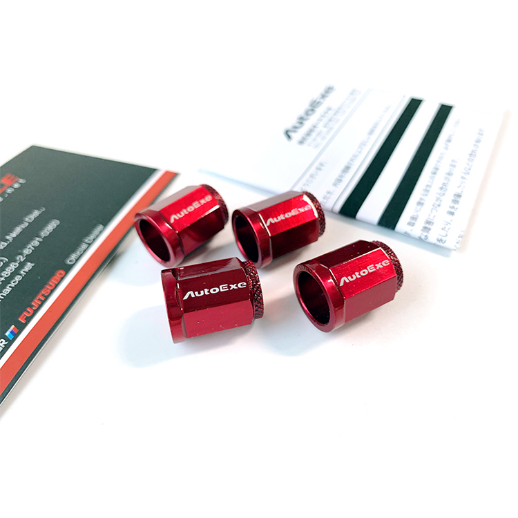 AUTOEXE 氣嘴蓋(紅)