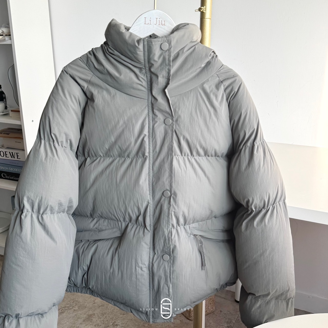 🇰🇷 紋理感排扣澎澎羽絨外套