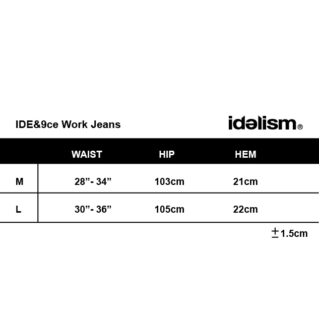 idealism IDE ID9cE Work Jeans 重磅牛仔褲【ID24073】