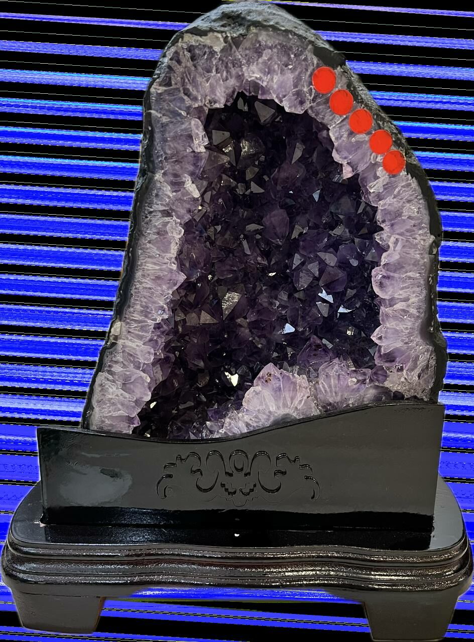[S] GEMZ & CO JSY AMETHYST CAVE WITH STAND, V324 (V324)