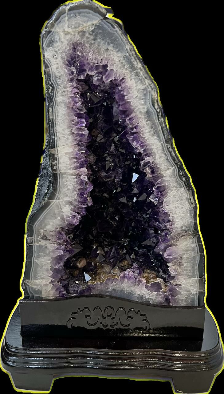 [S] GEMZ & CO JSY AMETHYST CAVE WITH STAND, V325 (V325)