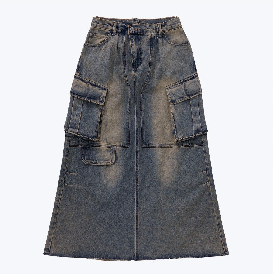 SENSE Distressed Denim Full Skirts