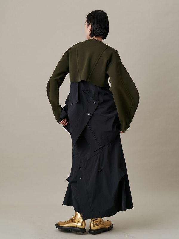 トップス UN3D. W WRAP SHIRT CAMISOLE 2025SS UN3D. - W WRAP SHIRT CAMISOLE (黑)