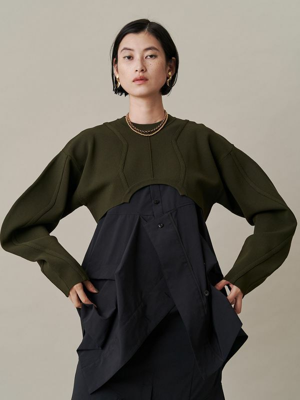 トップス UN3D. W WRAP SHIRT CAMISOLE 2025SS UN3D. - W WRAP SHIRT CAMISOLE (黑)